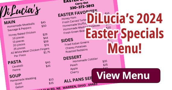 Diluca's Catering and Banquet Facility - Holiday Family Style Carry Out Menu